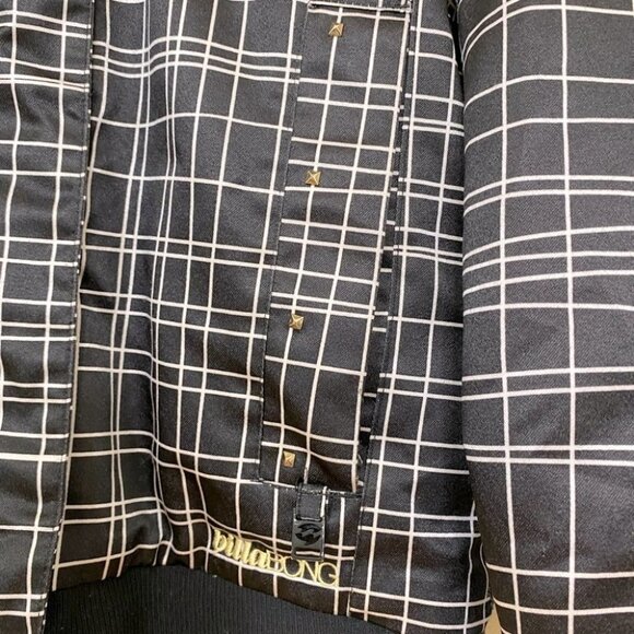 Billabong Altyr Winter Ski Snowboard Coat Black & White Lines S - Picture 6 of 16